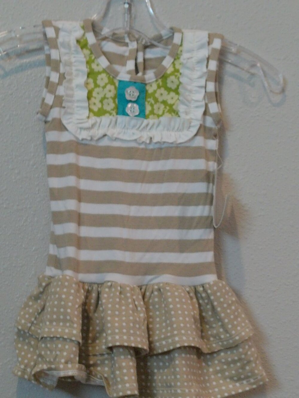Persnickety Tan Stripe Lou Lou Dress